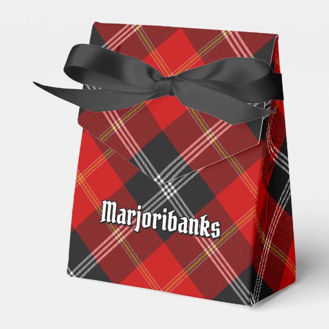 Clan Marjoribanks Tartan Favor Box (Front Side)