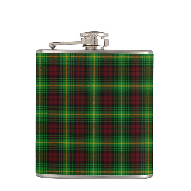 Clan Martin Tartan Hip Flask (Front)