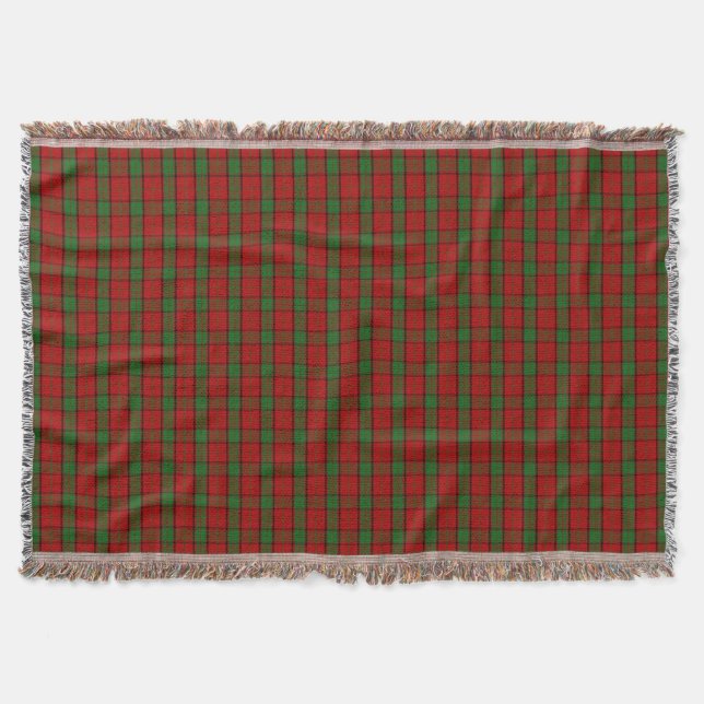 Clan Maxwell Tartan Throw Blanket (Front)
