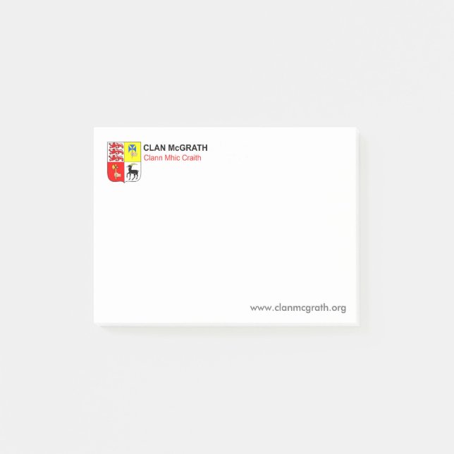 Clan McGrath Notes (Front)