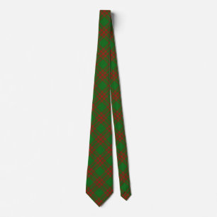 Clan Menzies Red and Green Hunting Tartan Tie
