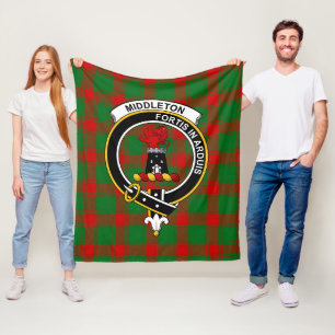 Clan Middleton Tartan Plaid Fleece Blanket