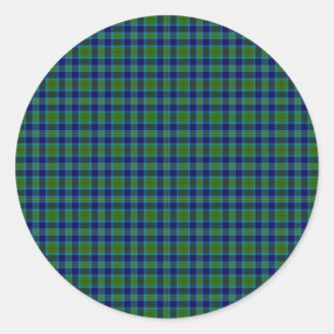 Clan Miller Tartan Classic Round Sticker