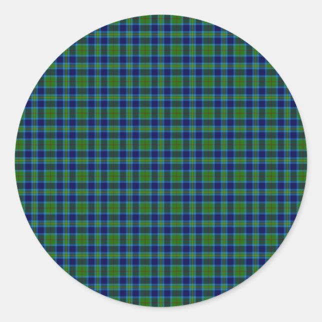 Clan Miller Tartan Classic Round Sticker (Front)