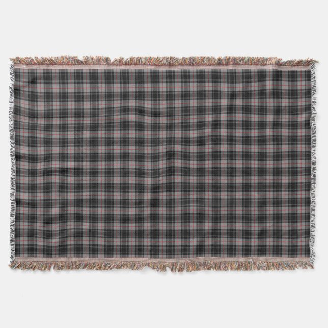 Clan Moffat Tartan Throw Blanket (Front)