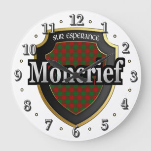 Clan Moncrief Tartan Scottish Dream Clock