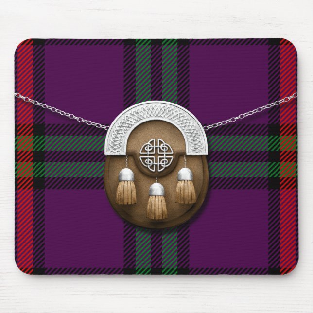 Clan Montgomery Tartan And Sporran Mouse Pad (Front)