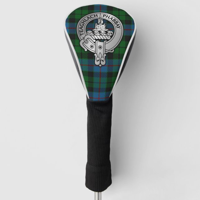 Clan Morrison Crest & Hunting Tartan Golf Head Cov Cover (Front)