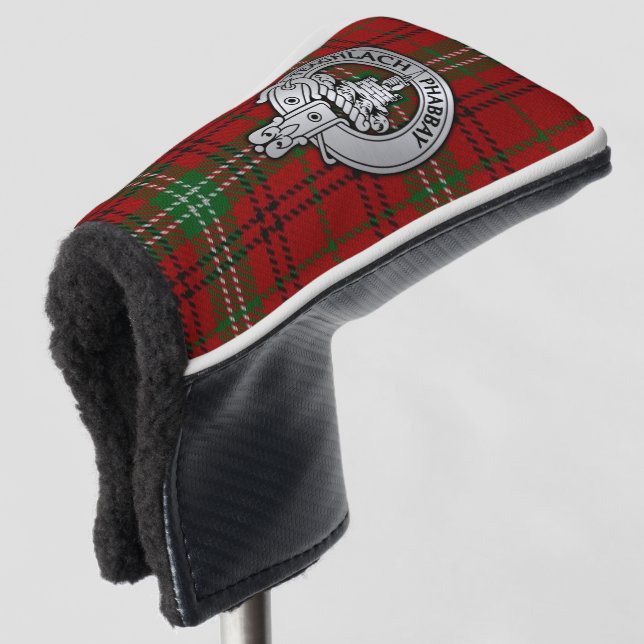 Clan Morrison Crest & Tartan Golf Head Cover (3/4 Front)