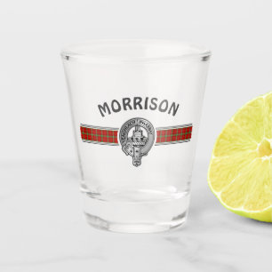 Clan Morrison (Edit) Crest & Tartan Shot Glass