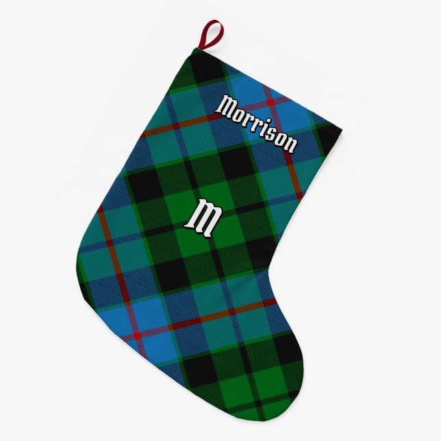 Clan Morrison Hunting Tartan Christmas Stocking (Front (Hanging))