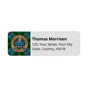 Clan Morrison Hunting Tartan Label
