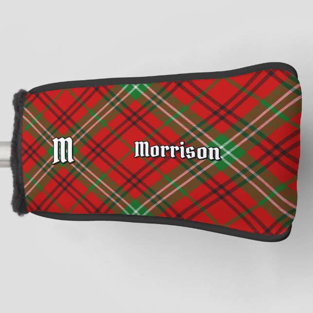 Clan Morrison Red Tartan Golf Head Cover (Front)