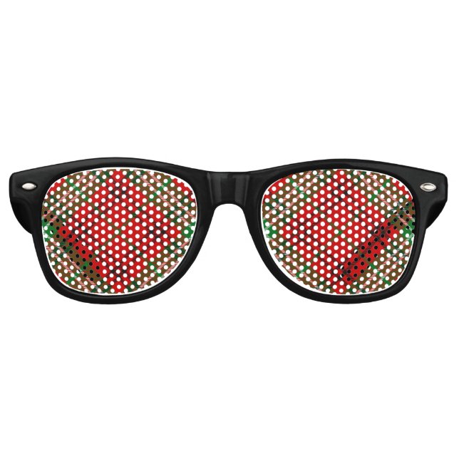 Clan Morrison Red Tartan Retro Lunettes de soleil (Devant)