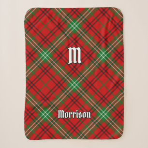Clan Morrison Red Tartan Sherpa Blanket