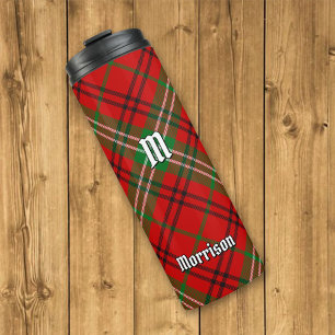 Clan Morrison Red Tartan Thermal Tumbler