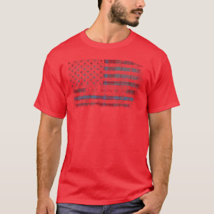 Clan Mowbray Scottish tartan US flag kilt Scotland T-Shirt