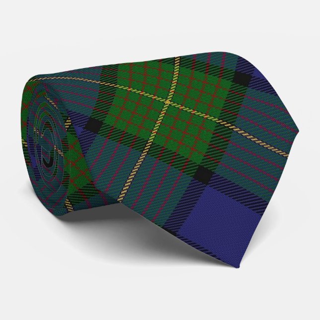 Clan Muir Letter M Monogram Tartan Tie (Rolled)