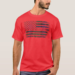 Clan Muir modern Scottish tartan US flag kilt Scot T-Shirt