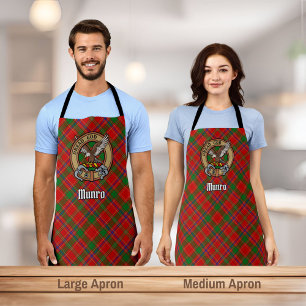 Clan Munro Crest over Tartan Apron