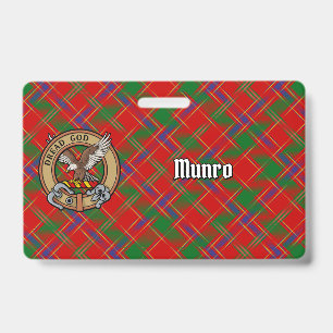 Clan Munro Crest over Tartan Badge