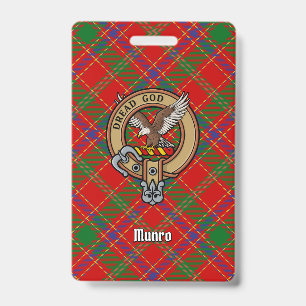 Clan Munro Crest over Tartan Badge