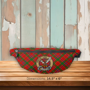 Clan Munro Crest over Tartan Fanny Pack