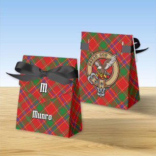 Clan Munro Crest over Tartan Favor Box