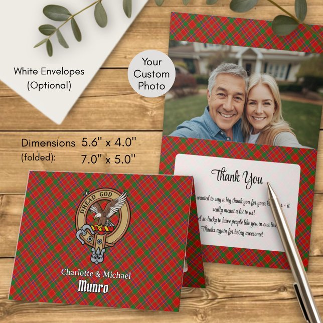 Clan Munro Crest over Tartan Invitation (Creator Uploaded)