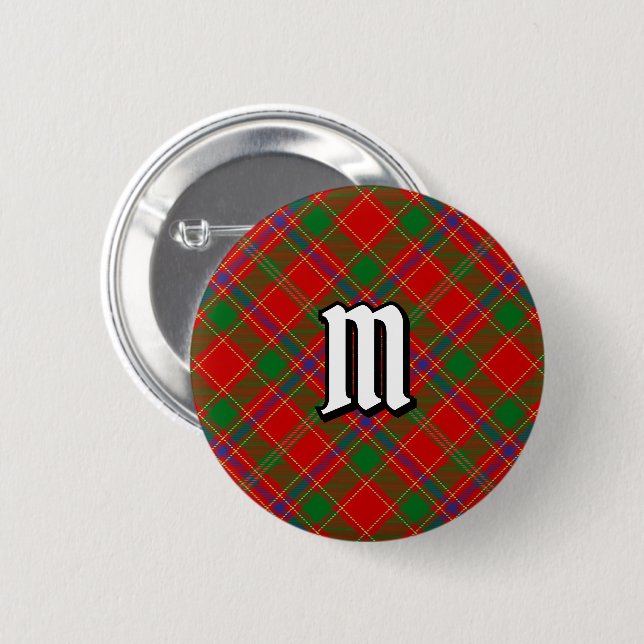Clan Munro Tartan 2 Inch Round Button (Front & Back)