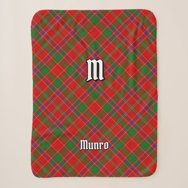 Clan Munro Tartan Sherpa Blanket (Front)