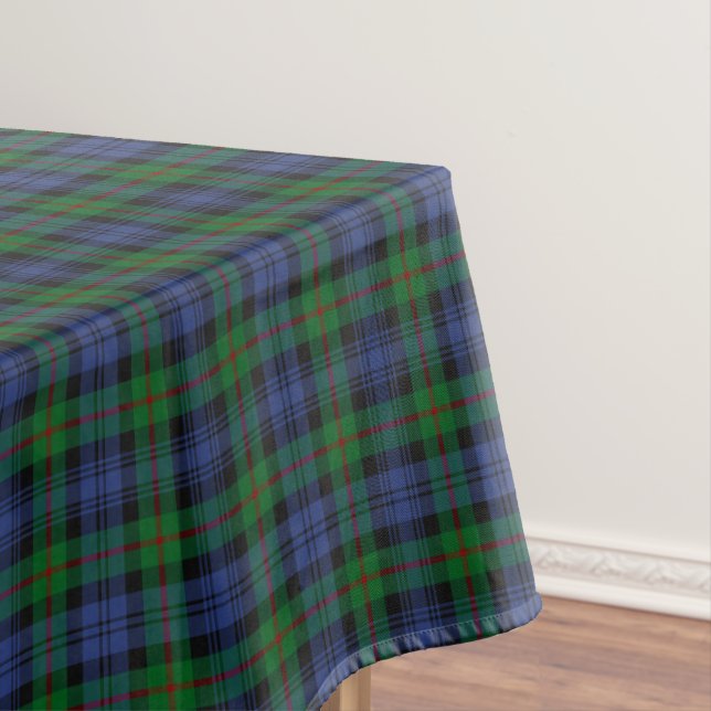 Clan Murray Bright Green and Blue Scottish Tartan Tablecloth (In Situ)