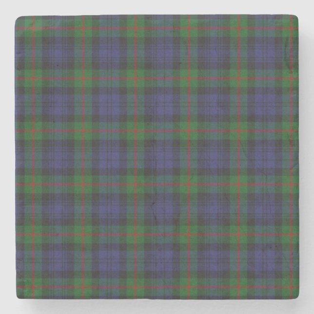 Clan Murray Tartan Plaid Stone Coaster (Front)