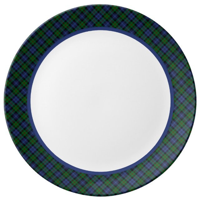 Clan Murray Tartan Porcelain Plate (Front)