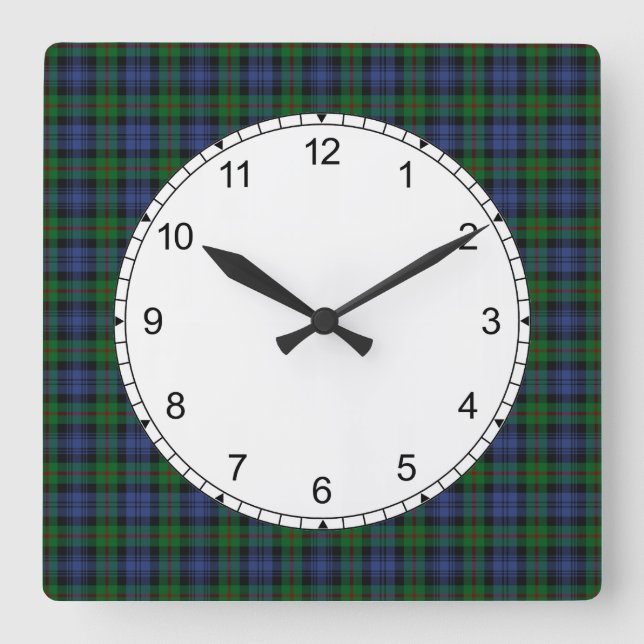 Clan Murray Tartan Wall Clock (Front)