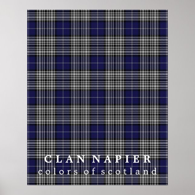 Clan Napier Colours of Scotland Tartan Poster (Front)