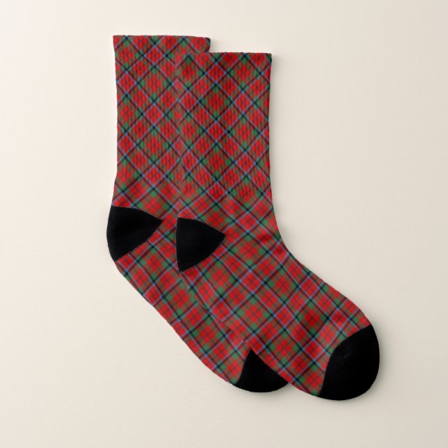 Clan Naughton Tartan Red Plaid (Paire)