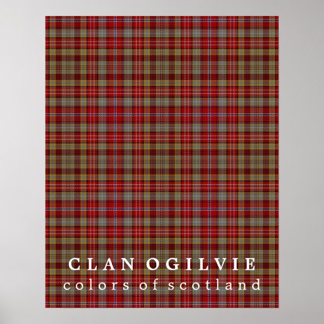 Clan Ogilvie Colours of Scotland Tartan Poster (Front)