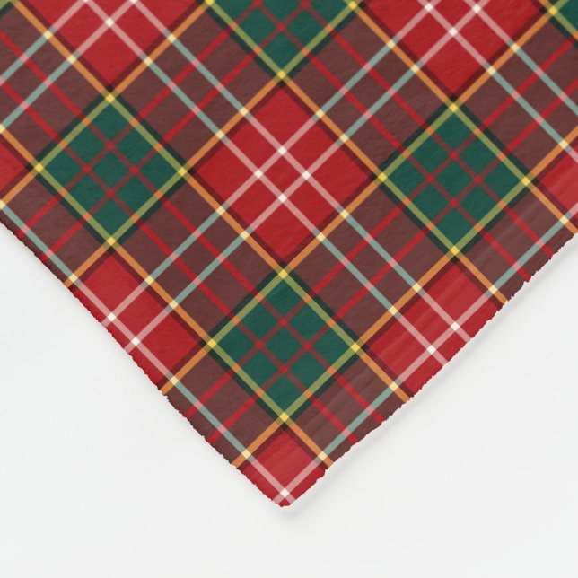 Clan Ogilvie Tartan Scottish Plaid Pattern Fleece Blanket (Corner)