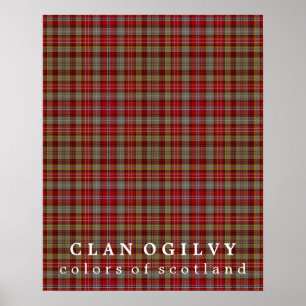 Clan Ogilvy Colours of Scotland Tartan Poster