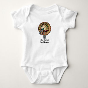 Clan Oliphant Crest over Tartan Baby Bodysuit