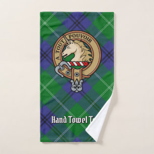 Clan Oliphant Crest over Tartan Bath Towel Set