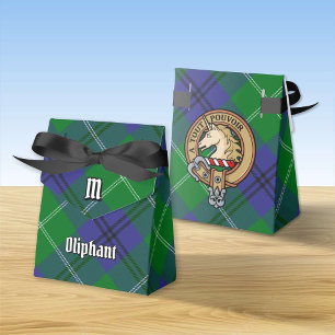 Clan Oliphant Crest over Tartan Favor Box