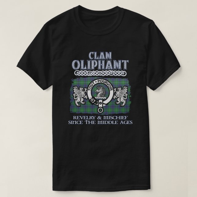 Clan Oliphant crest Scottish clans Scottish surnam T-Shirt (Design Front)