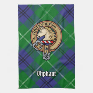 Clan Oliphant Crest sur la serviette de cuisine Ta