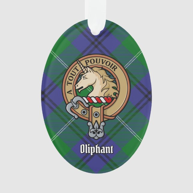Clan Oliphant Crest sur l'ornement du Tartan (devant)