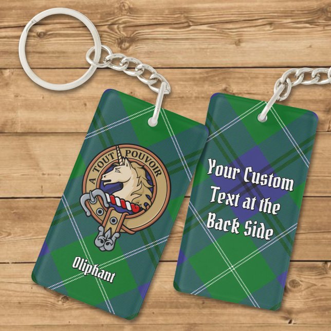 Clan Oliphant Crest sur Tartan Porte - clé (Créateur téléchargé)