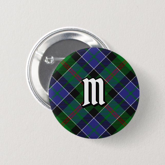 Clan Paterson Tartan 2 Inch Round Button (Front & Back)