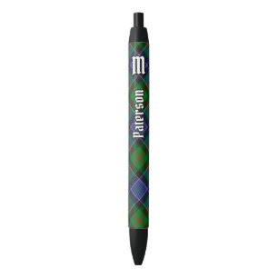 Clan Paterson Tartan Black Ink Pen
