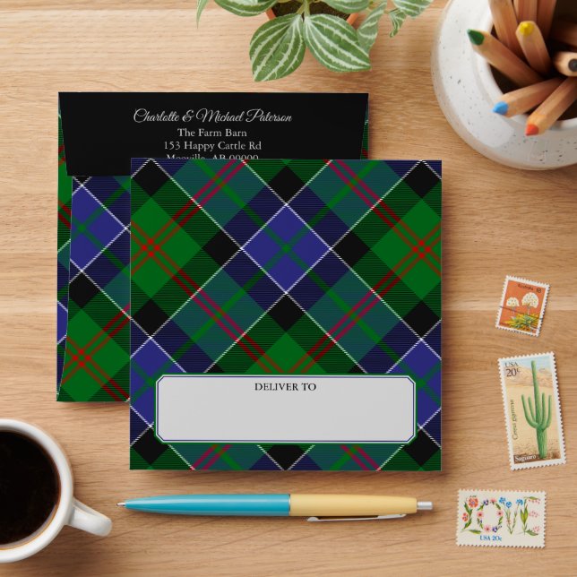 Clan Paterson Tartan Envelope (Desk)